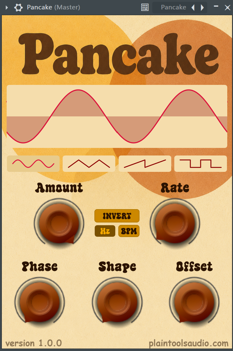 Pancake LFO plugin UI